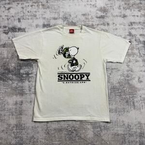 Authentic Bape x Peanuts Snoopy Tee L